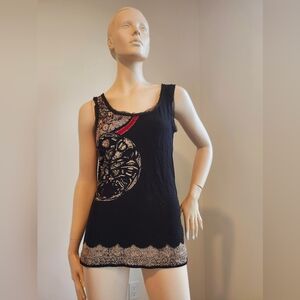 Desigual drapey top with sequinned embelishment